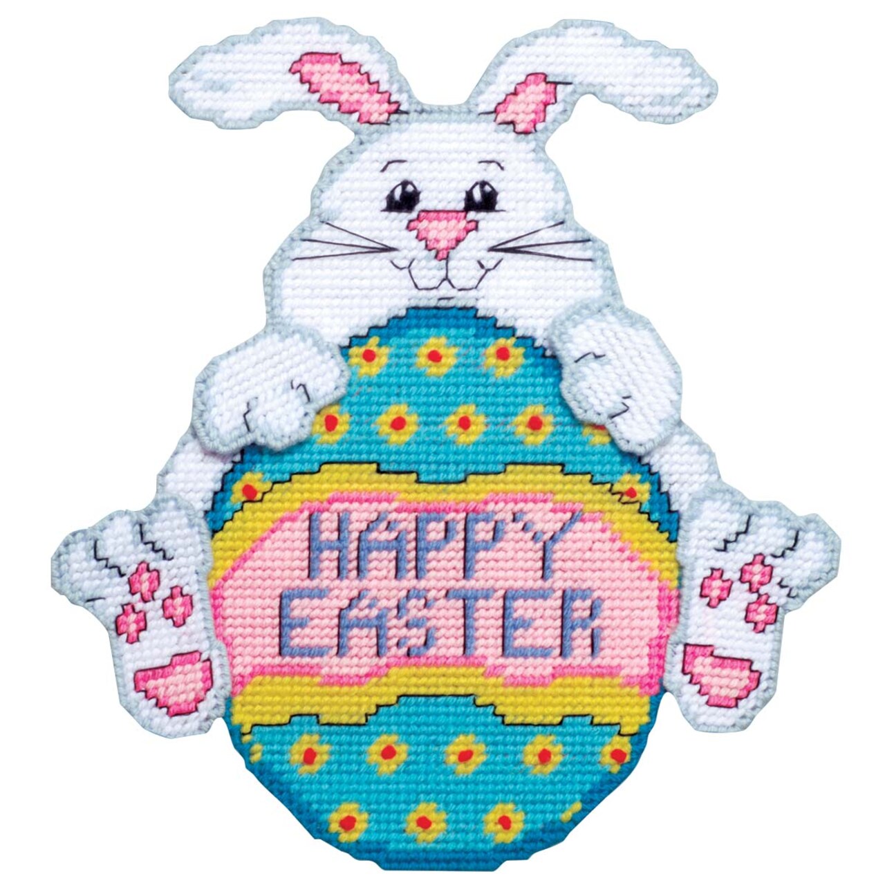 Design Works Happy Easter Bunny Wall Hanging Plastic Canvas Kit